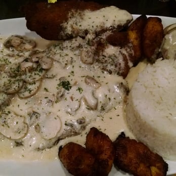 Noches de Colombia - Fried Flounder with creamy mushroom sauce.... Que rico! @Noches de Colombia - Colombian Near Me - Montclair, New Jersey