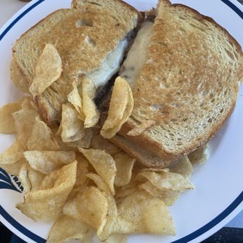 Amtrak - Patty melt and chips option for lunch - Trains Near Me - Seattle, Washington