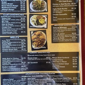 Johnnys Cafe - Lunch Menu. - Mexican Near Me - Beloit, Wisconsin