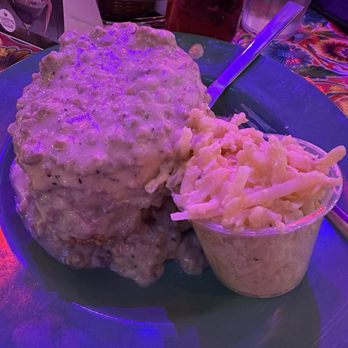 Champy's Chicken - Chicken strips biscuit and gravy with harsh brown casserole - Southern Near Me - Nashville, Tennessee
