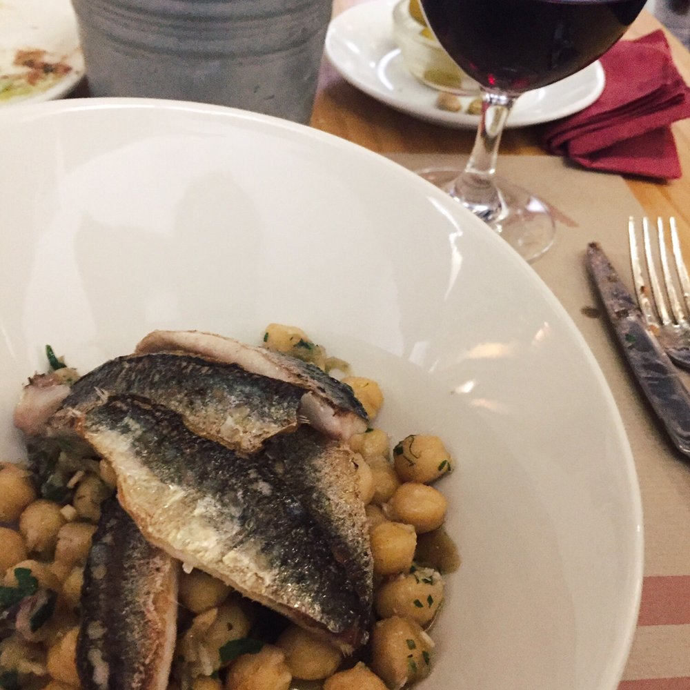La Pubilla - Chickpeas and sardines for mains - Mediterranean Near Me - Barcelona, B La Pubilla - Chickpeas and sardines for mains - Mediterranean Near Me - Barcelona, B