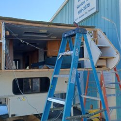 Concord Coach RV Parts and Service - Front cab water damage removal