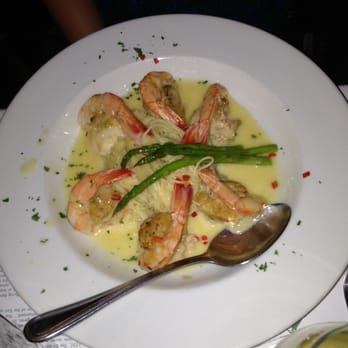 Boars Head Grill - Stuffed shrimp over pasta. The filling was full of crabmeat (and you can actually taste it!) - Seafood Near Me - Savannah, Georgia