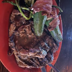 Riley's Bar & Grill - Stuffed Jalapeños and a fine piece of Ribeye
