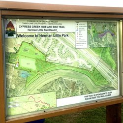Herman Little Park - Map of park, lake, and trails