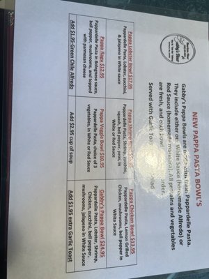Menu photo 6 Gabby's Diner Milan, NM