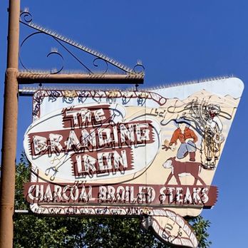 La Finca Branding Iron - Antique sign and charcoal broiled steaks too! - Breakfast & Brunch Near Me - Merced, California