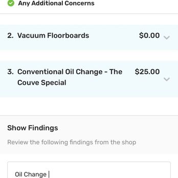 Green Drop Garage - Email with inspection list - Auto Repair Near Me - Vancouver, Washington