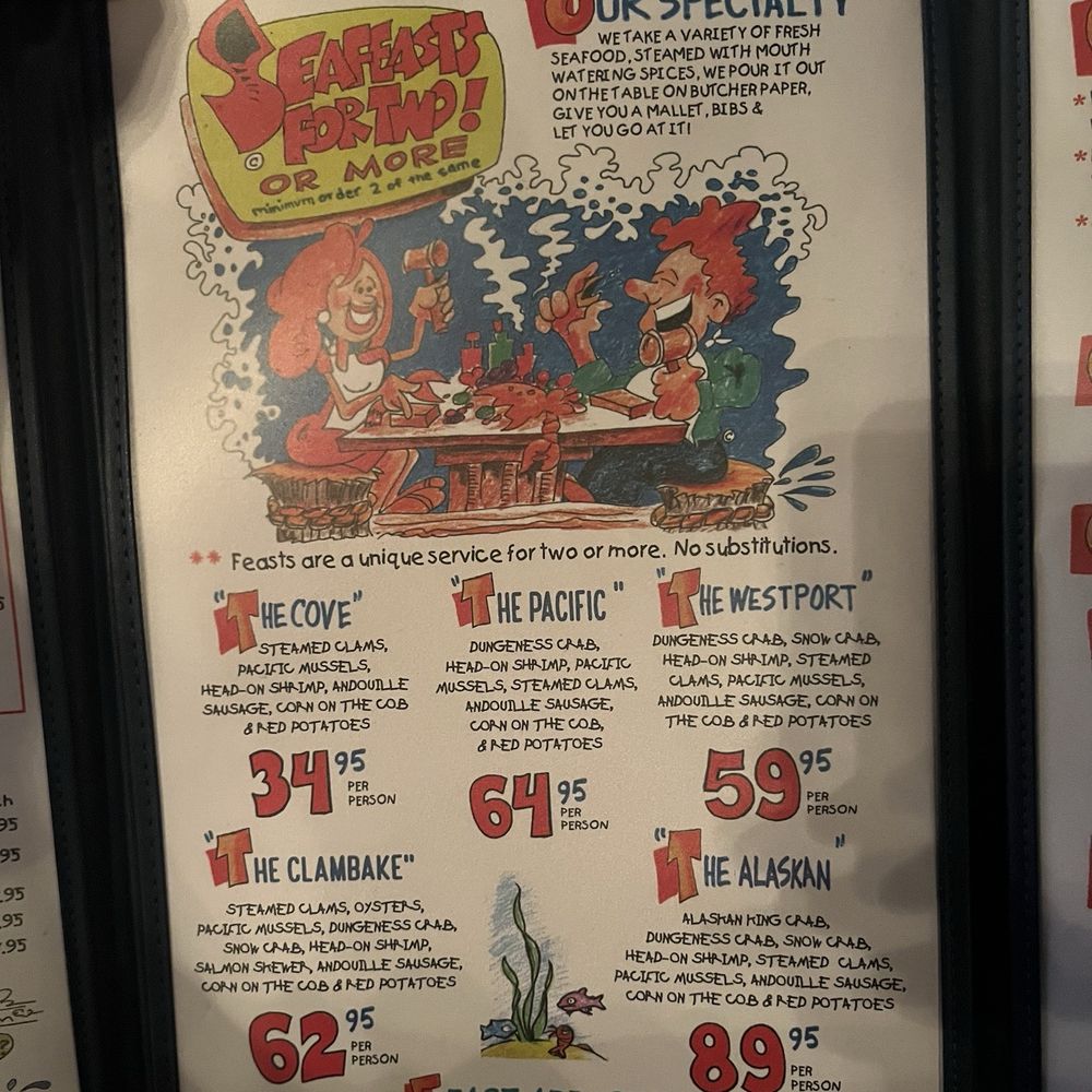 The Crab Pot Bellevue - Feast Menu - Seafood Near Me - Bellevue, Washington The Crab Pot Bellevue - Feast Menu - Seafood Near Me - Bellevue, Washington