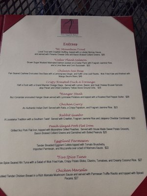Menu photo 5 Square Root Brevard, NC
