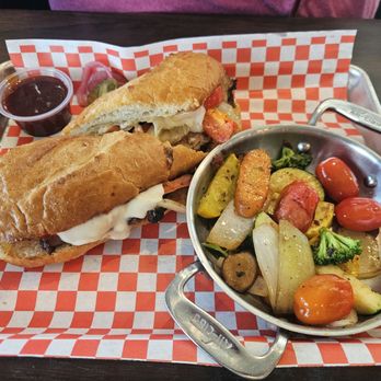 Frank's BBQ & Catering - Tri Tip Melt with Grilled Veggies - Barbeque Near Me - Upland, California Frank's BBQ & Catering - Tri Tip Melt with Grilled Veggies - Barbeque Near Me - Upland, California