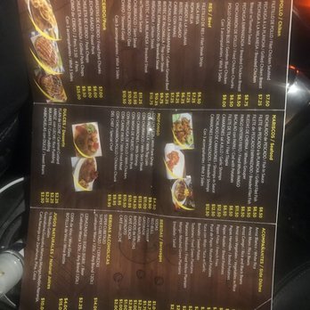 Nuevo Amanecer Cafe - The back of te menu - Dominican Near Me - Hialeah, Florida