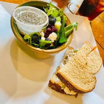 The Bike Rack Bistro - Half bistro salad, half chicken salad on wheat - New American Near Me - Bowling Green, Kentucky The Bike Rack Bistro - Half bistro salad, half chicken salad on wheat - New American Near Me - Bowling Green, Kentucky