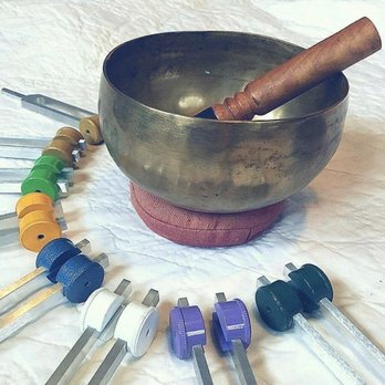Harmonic Wellness By Jenna - Tuning forks along with singing bowl is used during service - Reiki Near Me - Sacramento, California