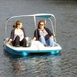 AOK Campground & RV Park - Going for a paddle boat ride.