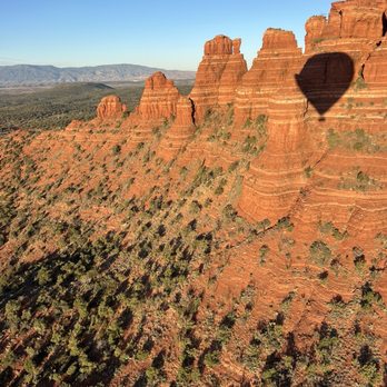 Red Rock Balloon Adventures - Sedona Red rock with balloon shadow ! - Hot Air Balloons Near Me - Sedona, Arizona