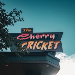 Exterior outside entrance of Cherry Cricket - Broomfield - Cherry crickets sign view. - Broomfield, Colorado Exterior outside entrance of Cherry Cricket - Broomfield - Cherry crickets sign view. - Broomfield, Colorado