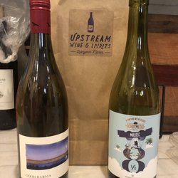 Upstream Wine and Spirits - These wines were so good, especially the Malbec from Spain on the right.