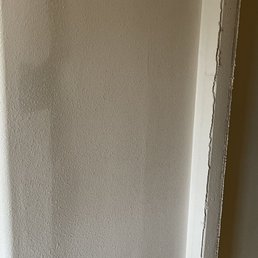 obvious seam down he wall because they didn't cut it back to the stud. Is better after the second most one notice