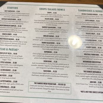 The Pureganic Cafe - Table service menu - Vegan Near Me - Harrison, New York