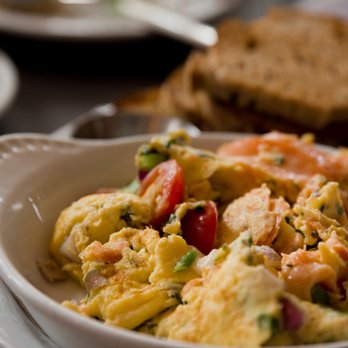Beach Plum Kitchen - salmon scramble - New American Near Me - Carlsbad, California Beach Plum Kitchen - salmon scramble - New American Near Me - Carlsbad, California