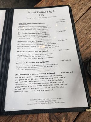 Menu photo 6 Coomber Craft Wines Oceanside, CA