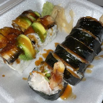 Suben Sushi+Bento - Shrimp Tempura Roll and dragon roll - Japanese Near Me - Carrollton, Texas