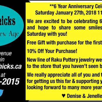 Magic Happens Metaphysical - Sales, Gifts & Prizes at our 6 Year Anniversary Celebration Saturday January 27th, 2018 from 11 am to 5 pm! - Spiritual Shop Near Me - Stony Plain, Alberta Magic Happens Metaphysical - Sales, Gifts & Prizes at our 6 Year Anniversary Celebration Saturday January 27th, 2018 from 11 am to 5 pm! - Spiritual Shop Near Me - Stony Plain, Alberta