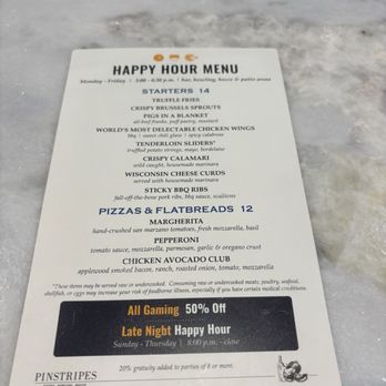 Pinstripes - Happy hour menu as of Sept 2025 - Bowling Near Me - Walnut Creek, California Pinstripes - Happy hour menu as of Sept 2025 - Bowling Near Me - Walnut Creek, California