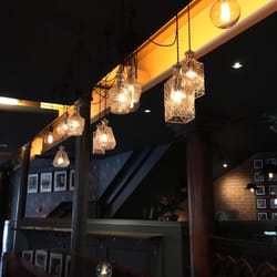 New lights at the bar, feature lights in vintage decanters