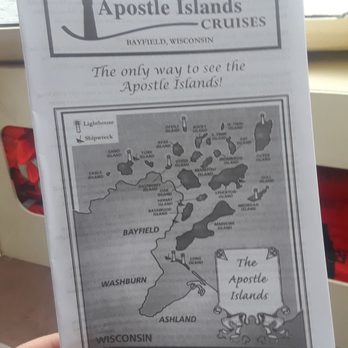 Apostle Islands Cruises - Cruise guide handed out after launching. - Boating Near Me - Bayfield, Wisconsin