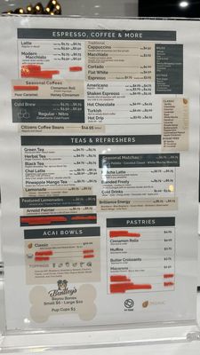 Menu photo 1 Citizens Coffee & Catering Conroe, TX