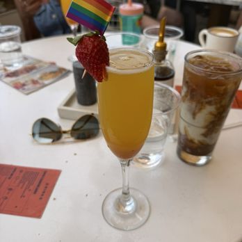 Flipper's - Sunshine Mimosa & Iced Latte - Pancakes Near Me - West Hollywood, California