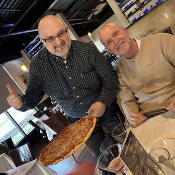 RoccoVino's Italian Restaurant - Frank and my friend Mark admiring the thin crust pizza! - Pizza Near Me - Carol Stream, Illinois RoccoVino's Italian Restaurant - Frank and my friend Mark admiring the thin crust pizza! - Pizza Near Me - Carol Stream, Illinois