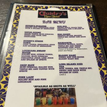 Guidry's Cajun Kitchen - Drinks - Cajun/Creole Near Me - Deer Park, Texas Guidry's Cajun Kitchen - Drinks - Cajun/Creole Near Me - Deer Park, Texas