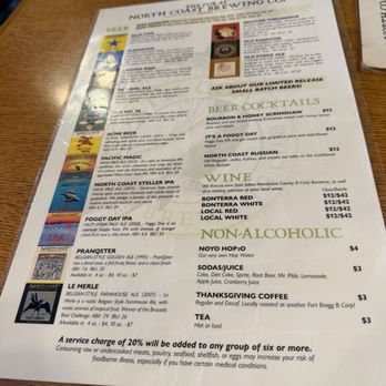 The Pub at North Coast Brewing - Beer menu - Pubs Near Me - Fort Bragg, California The Pub at North Coast Brewing - Beer menu - Pubs Near Me - Fort Bragg, California