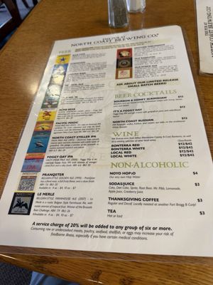 Menu photo 1 The Pub at North Coast Brewing Fort Bragg, CA Menu photo 1 The Pub at North Coast Brewing Fort Bragg, CA