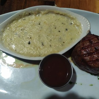 Broken Bit Steakhouse - Filet mignon with jalepeno grits - Steakhouses Near Me - Quartz Hill, California