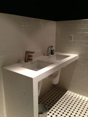 Photo of 33 Taps Hollywood - Los Angeles, CA, US. Brand new sinks in the male bathroom