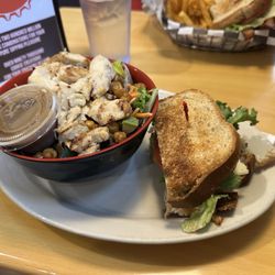 Wild Goats: Fresh & Funky Fine Diner - Half salad and half sandwich
