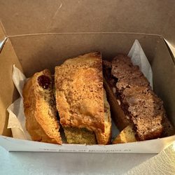 Del Ponte's Bakery - Assorted biscotti choices to accompany morning coffee during Labor Day weekend 2025.