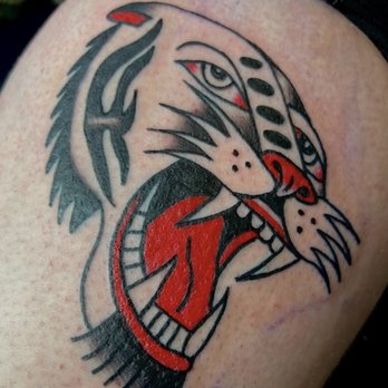 Crazy Love Tattoo - Old School Tiger - Piercing Near Me - Saint Augustine, Florida