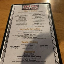Taylor Steakhouse - Menu