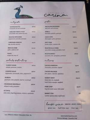 Menu photo 6 Trattoria Carina Philadelphia, PA Menu photo 6 Trattoria Carina Philadelphia, PA