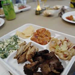 Hiro's Island Catering - Hawaiian barbecue steak, barbecue, chicken, spinach, salad, spicy poke and Chow fun.