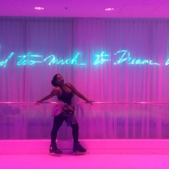 Basement - The skating rink lights up. Great for photos. - Cocktail Bars Near Me - Miami Beach, Florida