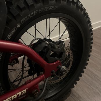 Coast Mobile Bike Services - This is the rim which had almost half the spokes broken but after coast worked on it now runs like NEW - Bike Repair/Maintenance Near Me Coast Mobile Bike Services - This is the rim which had almost half the spokes broken but after coast worked on it now runs like NEW - Bike Repair/Maintenance Near Me