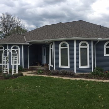 Ace Seamless Gutters - Seamless gutters installed around double bay roofline - Gutter Services Near Me - Lodi, Ohio Ace Seamless Gutters - Seamless gutters installed around double bay roofline - Gutter Services Near Me - Lodi, Ohio