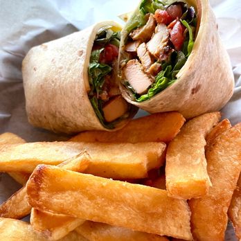 Crosstown Pub & Grill - Flying Chicken Wrap, chicken was cooked perfectly and veggies were fresh and crisp. - New American Near Me - Cary, North Carolina