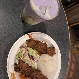 Iced Pandan Cooler & Bengal Rice Plate